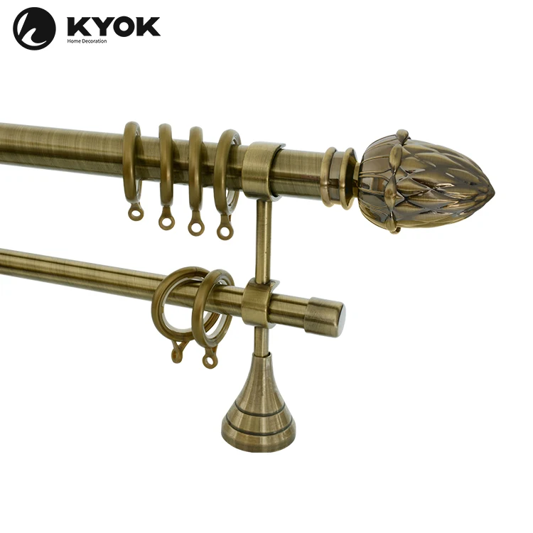 28 MM Curtain Accessories Anti Brass Curtain Rod Set 6 m Curtain Poles for Window Decor