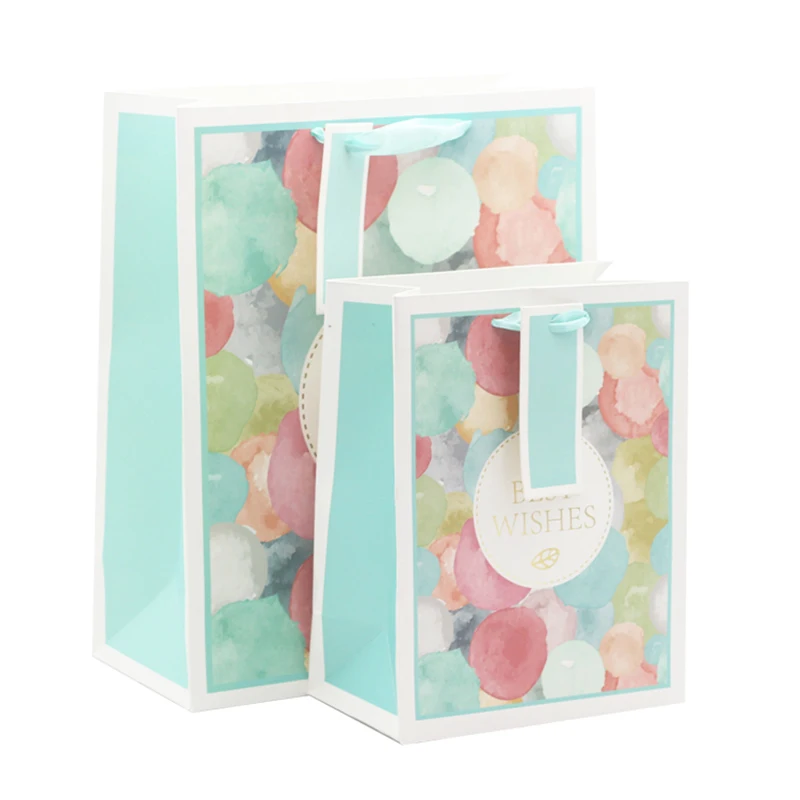 Hongxi OEM Popular Recycled Thank You Packaging Carrier Vocuum Packing Gift Paper Tote Bag For Clothes Custom Print Logo Store