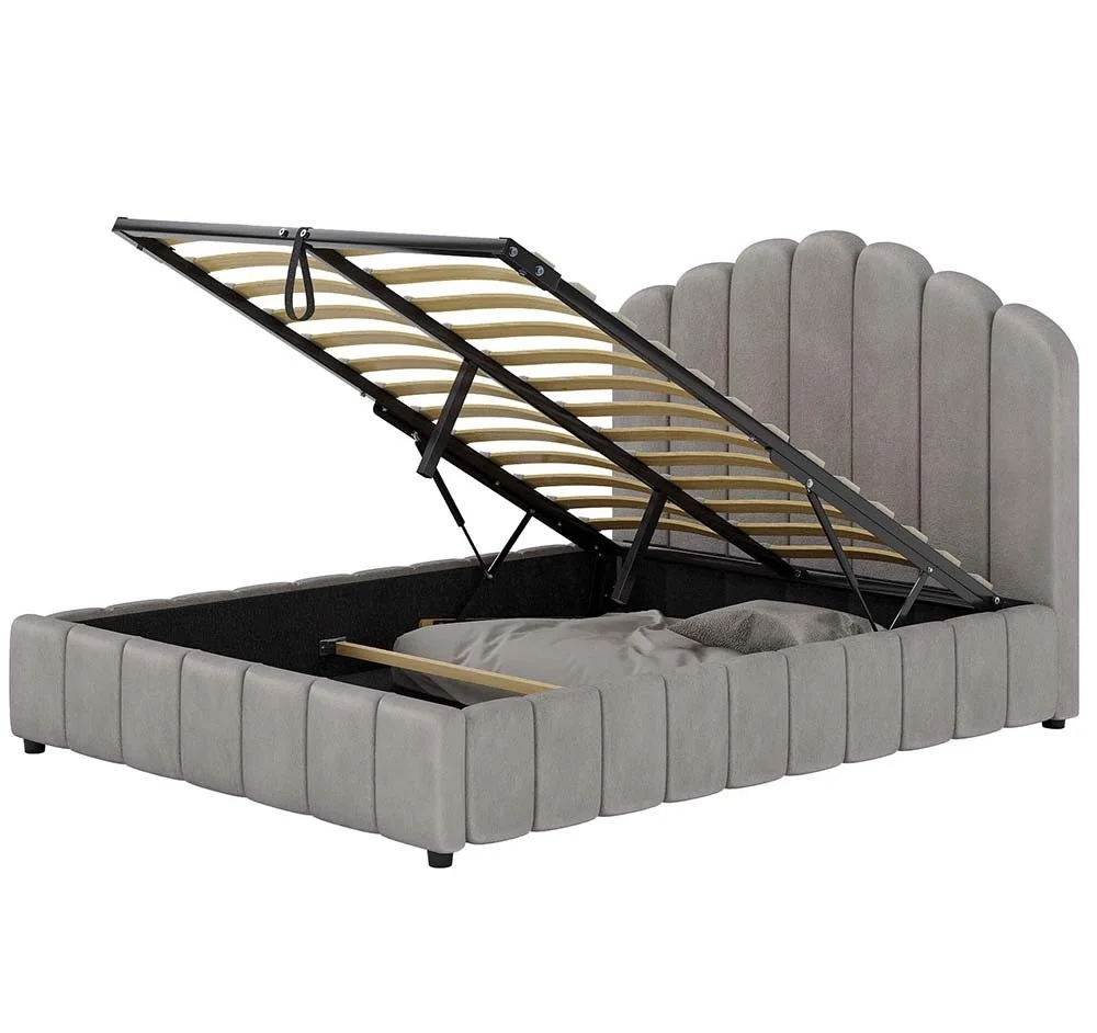 High quality modern French minimalist style bedroom furniture platform bed