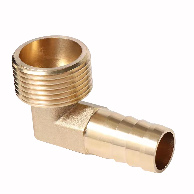 Right angle fittings SAE straight thread brass hose barb 90 elbow to male pipe