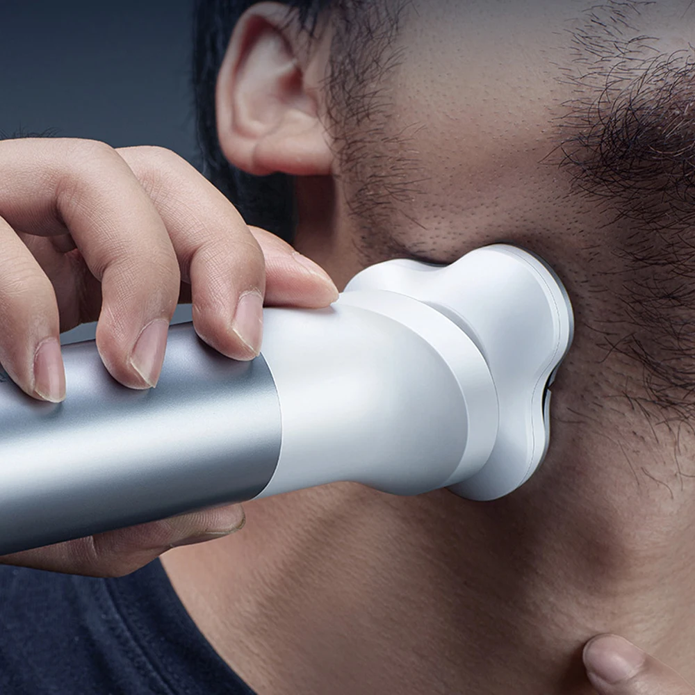  Intelligent Smart Type App Connected Electric Shaver Portable Dry Wet Triple Blade Waterproof Shaving Razor For