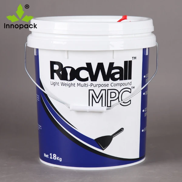 18Liter China Manufacturer Round Plastic Paint Pail with Metal Handle and Lid 18L Hot Sale Plastic Paint Bucket