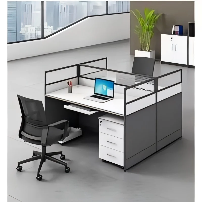 Liyu Professional production of office furniture design partition aluminum partition with drawer desk