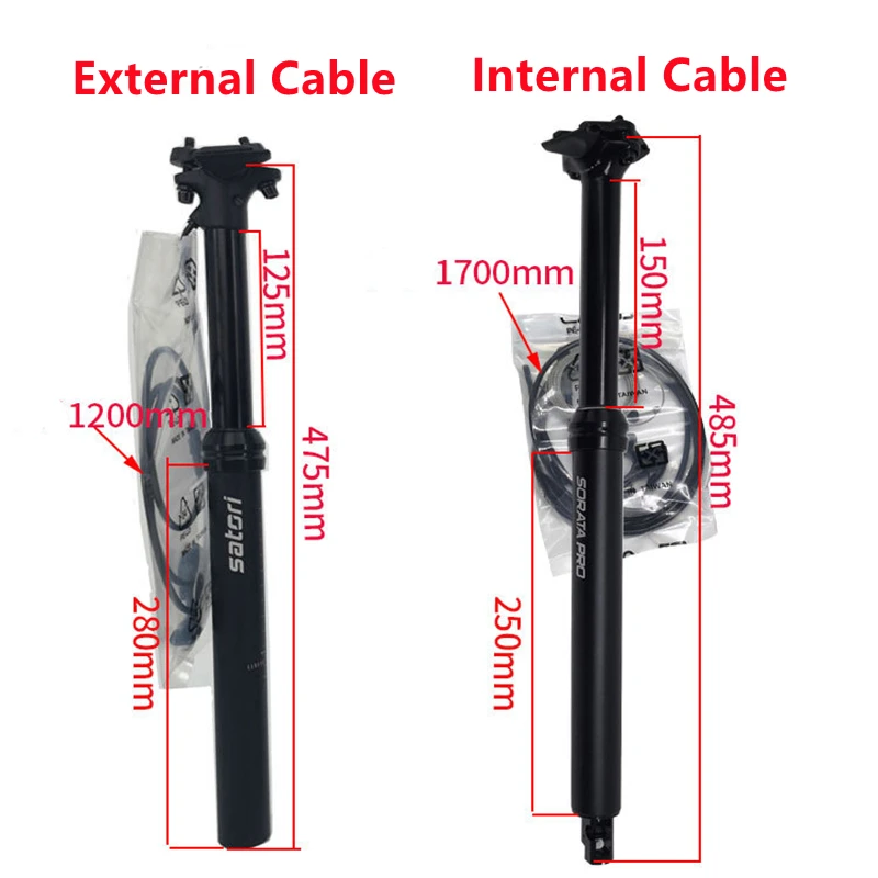 SATORI PRO COMP MTB дроппер подседельный штыревой 30 9 31 6 внутренней/внешней проводки подвесного сиденья горного велосипеда 125/150 мм путешествия