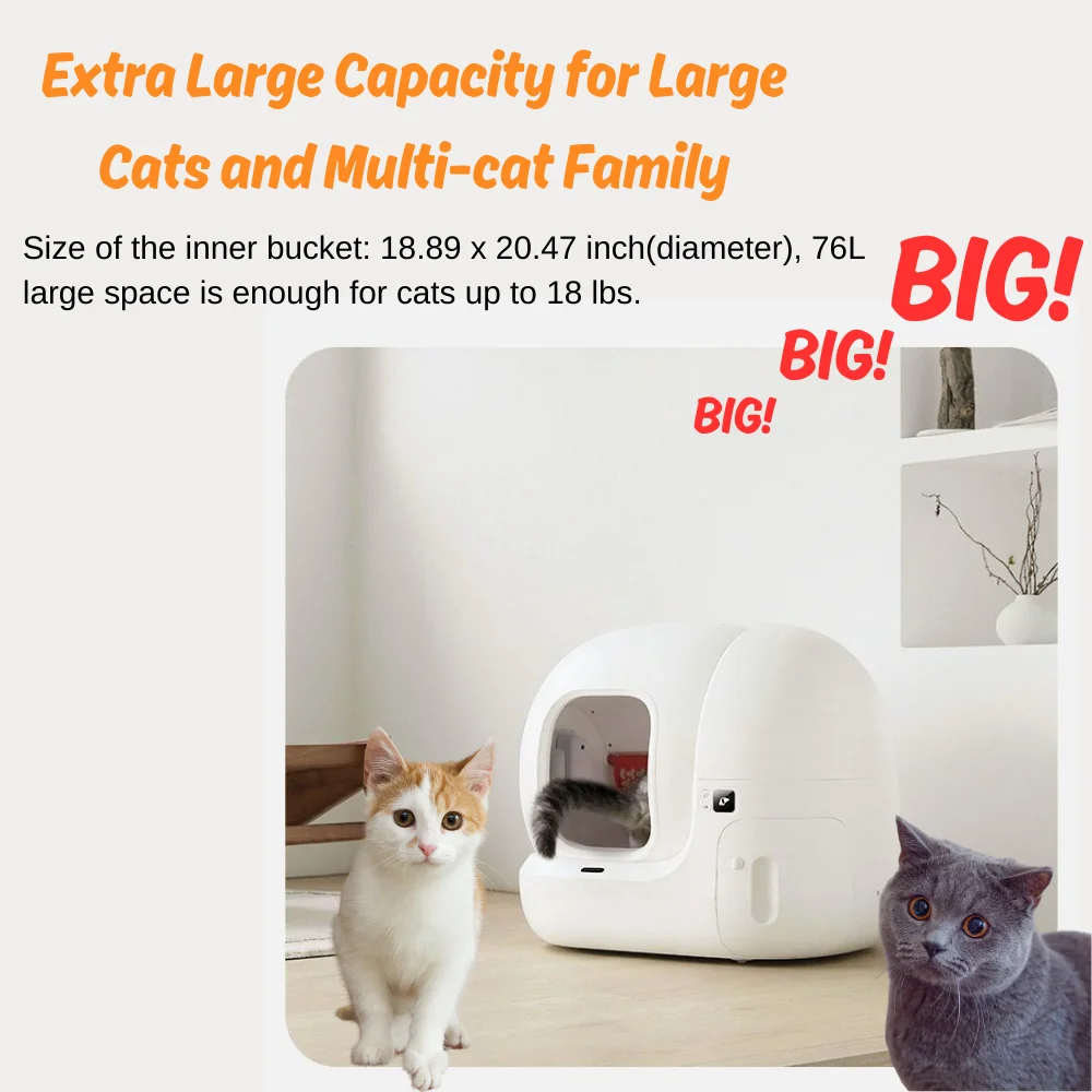 PETKIT Smart Self Cleaning Cat Litter Box Automatic App Control Cat Toilet Air Purifier Spray