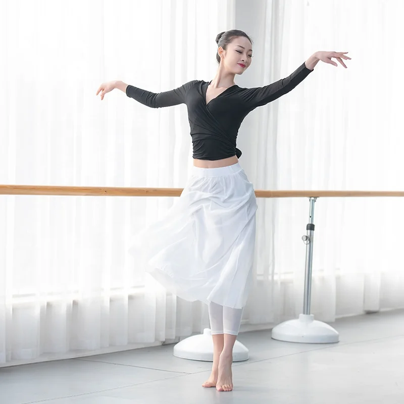 Adult Fitness Body Shape Ballet Skirts Modern Dance Long Classical Dance Gauze Skirt For Women