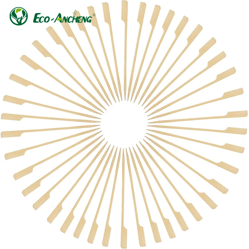 Eco friendly Bamboo Teppo Sticks Disposable Bamboo Barbecue Skewers For Restaurants