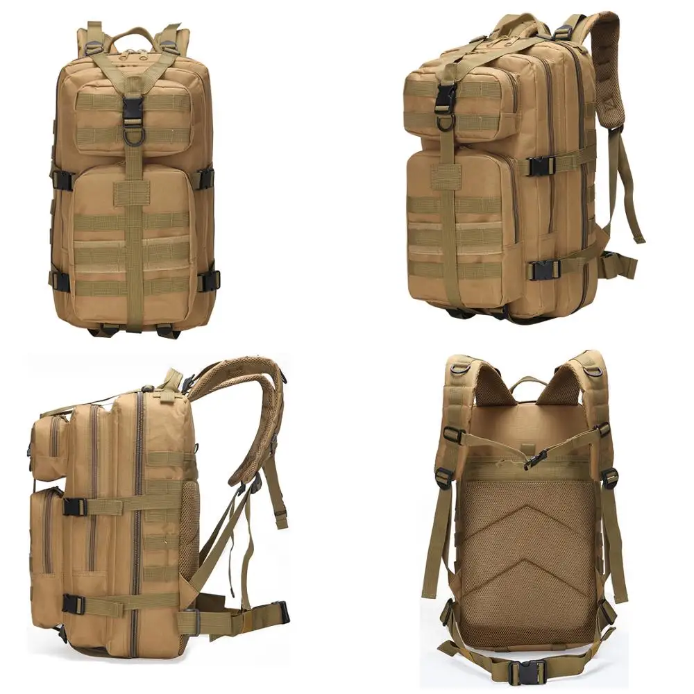 Outdoor Hiking Camping Hunting 600D Military Tactical Assault Molle Pack  Army Rucksack Bag  35L Black Tactical Backpack