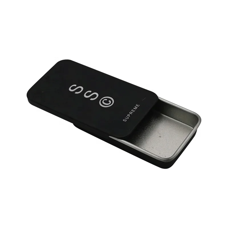 Custom Printed Slide Top Metal Tin Box For Body Cream
