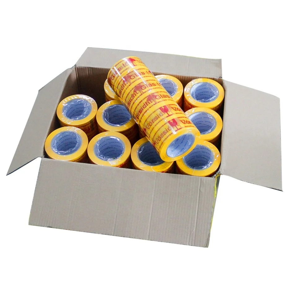 Factory Customised Own Branded Promotional Printed Logo Packing Shipping BOPP Packaging Fragile Tape OPP Box Film Tape