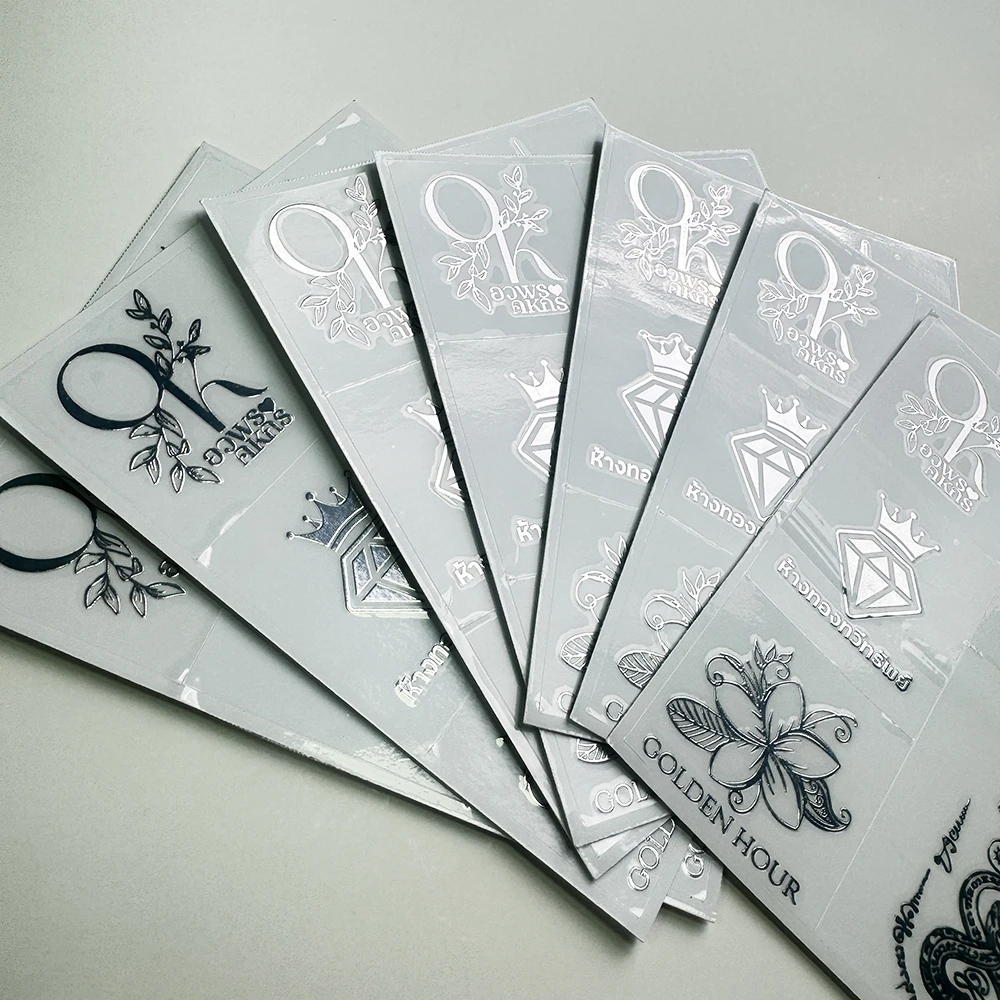 Custom 3d Waterproof Logo Transfer Labels Electroforming Metal Nickel Silver Metal Stickers