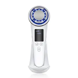 Facial Rejuvenation Pulse Massager NEW Hot Cold EMS Face  & Neck Lifting Skin Tightening Warm Clean Red Light LED  Massager