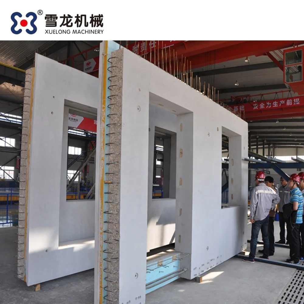 
High efficient precast concrete Wall panel making machine/concrete sandwich wall board forming production line 