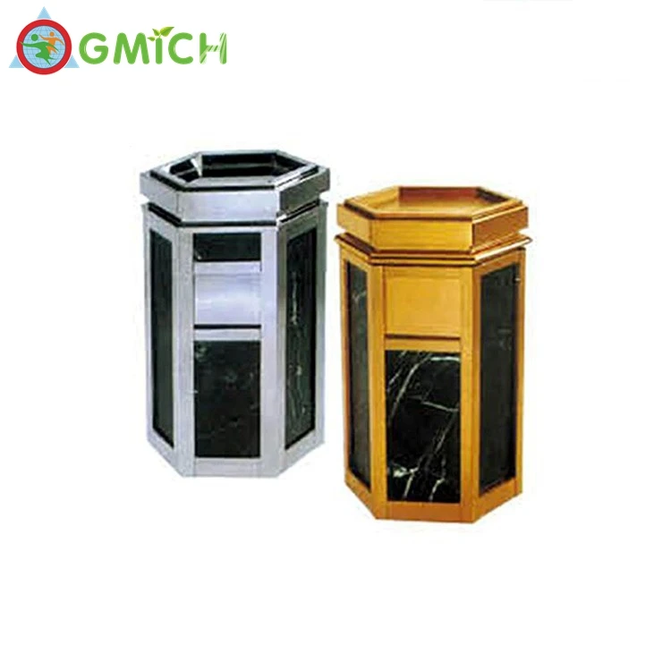 Общественный коммерческий деревянный контейнер наружная деревянная мусорная корзина