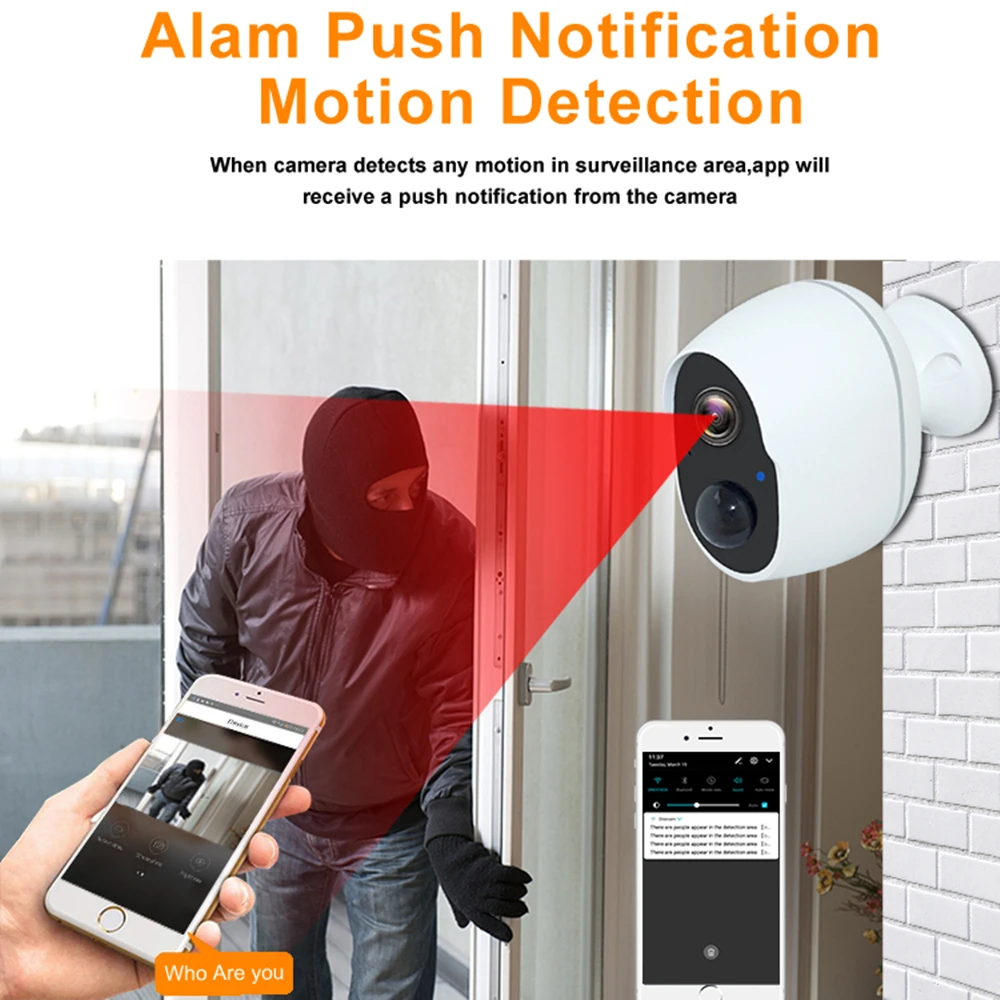 High quality 1080P Tuya Smart Battery Camera IP Wireless Home Security Camera WIFI 360 Outdoor Waterproof CCTV Camera