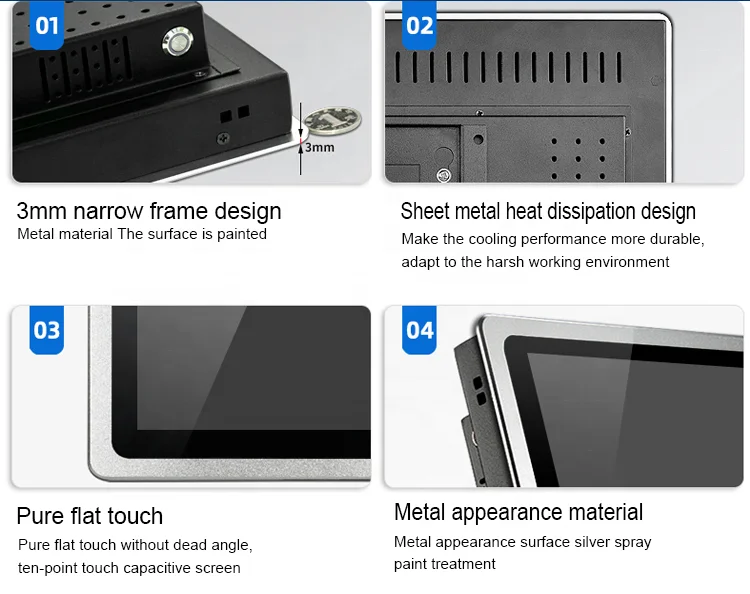 Ip65 Waterproof Factory OEM RS232 15.6 inch All In One Desktop Mini Industrial Touch Screen Panel Pc