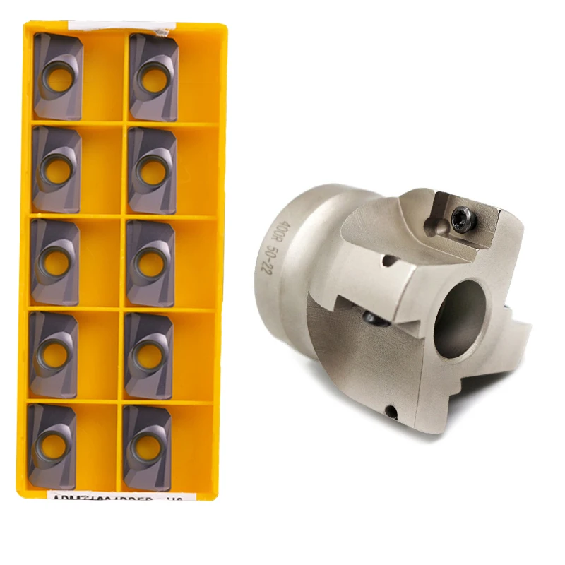 Концевая фреза BAP400R 50/22/50 мм, инструменты для фрезерования с 4 канавками и 10 вставками APMT1604, держатель для фрезы