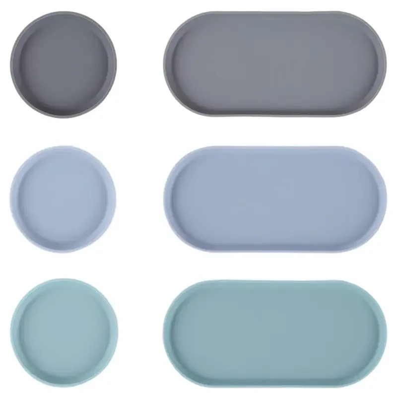 Mini Silicone Trays Multipurpose Kitchen Accessories Bathroom Vanity Organizer Decorative Tray Desk Organizer Makeup Organizers