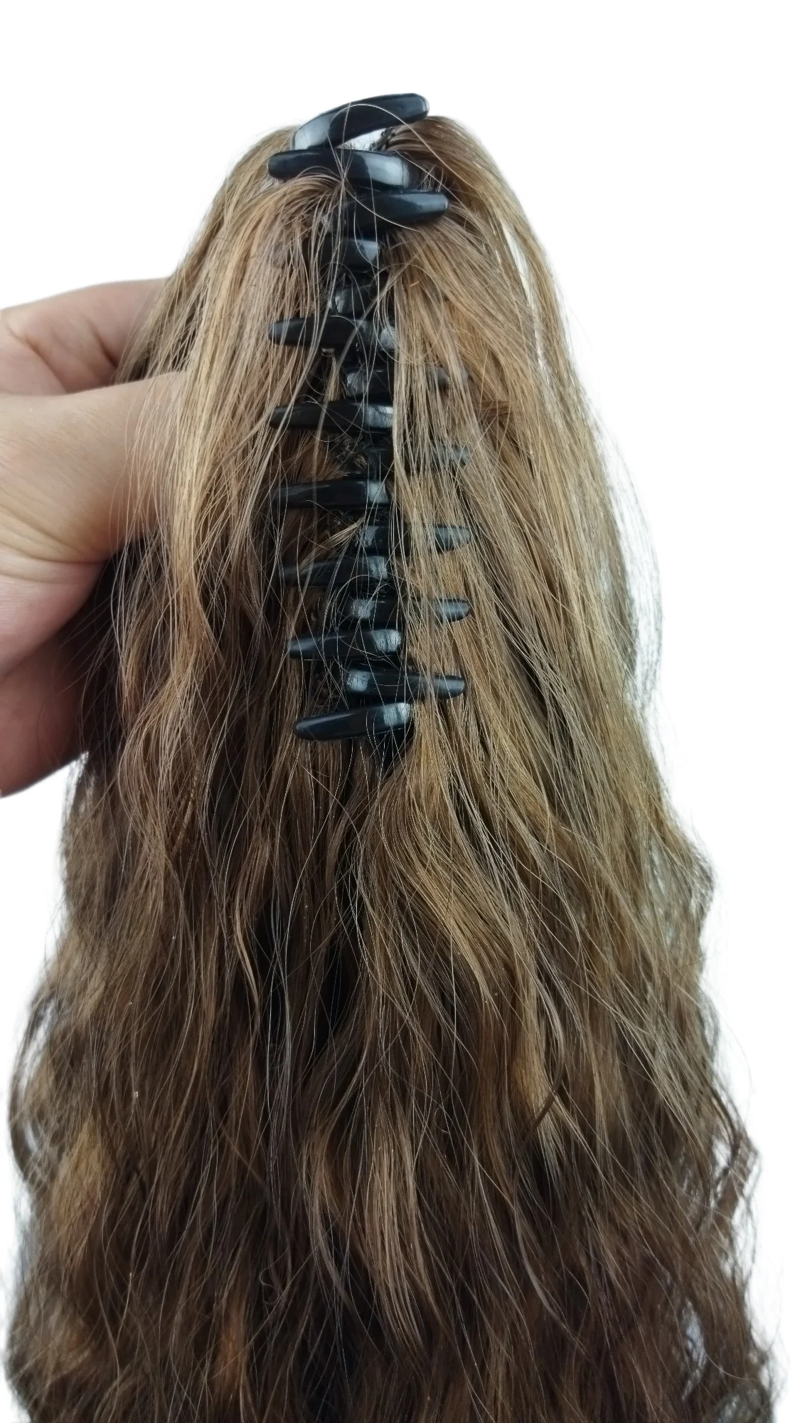
LW-32BR Beautiful Wholesale Wigs Hair Woman Synthetic 22Inch clip on Ponytail 