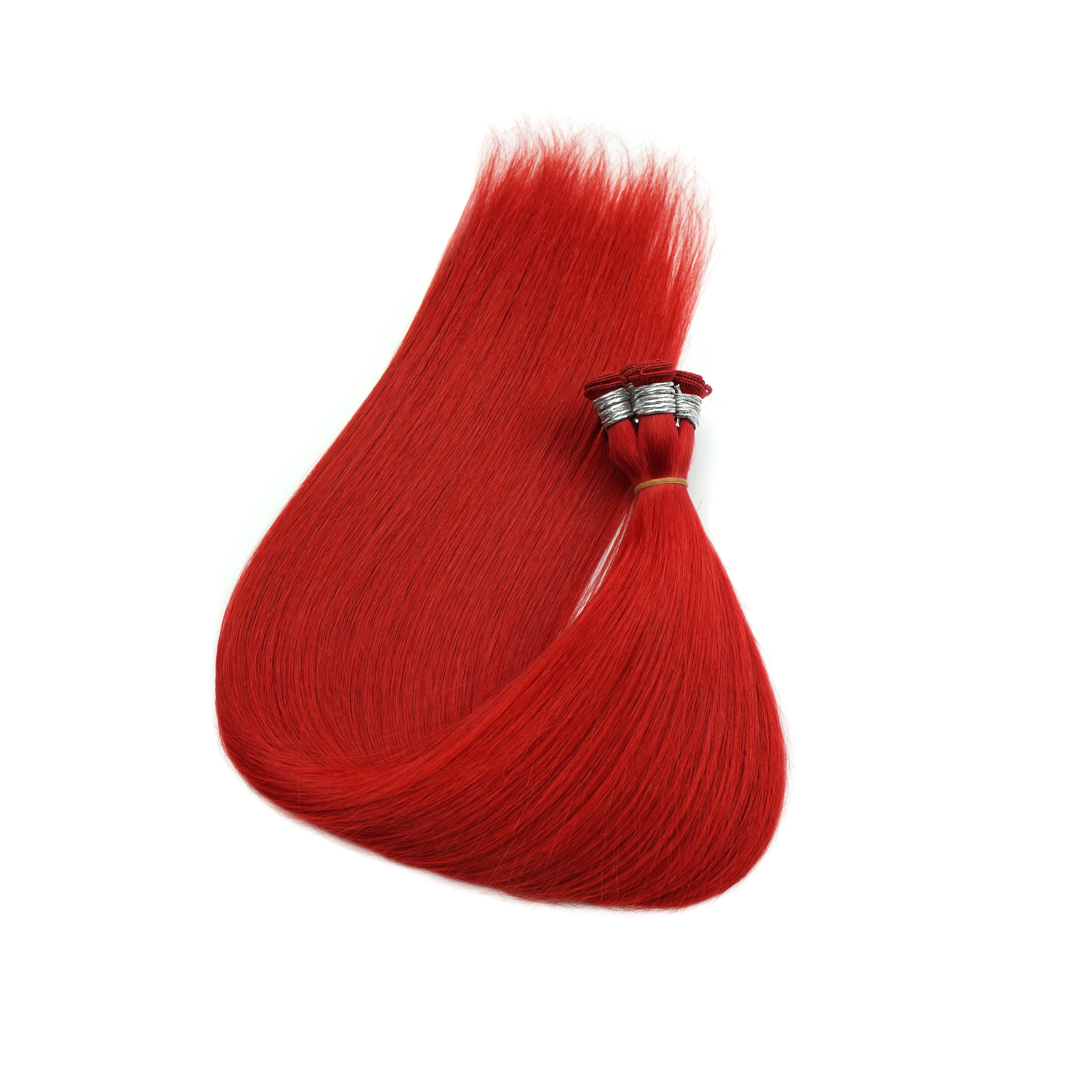 New hand tied weft hair extension remy hand tied weft Slavic hair double drawn 12a grade