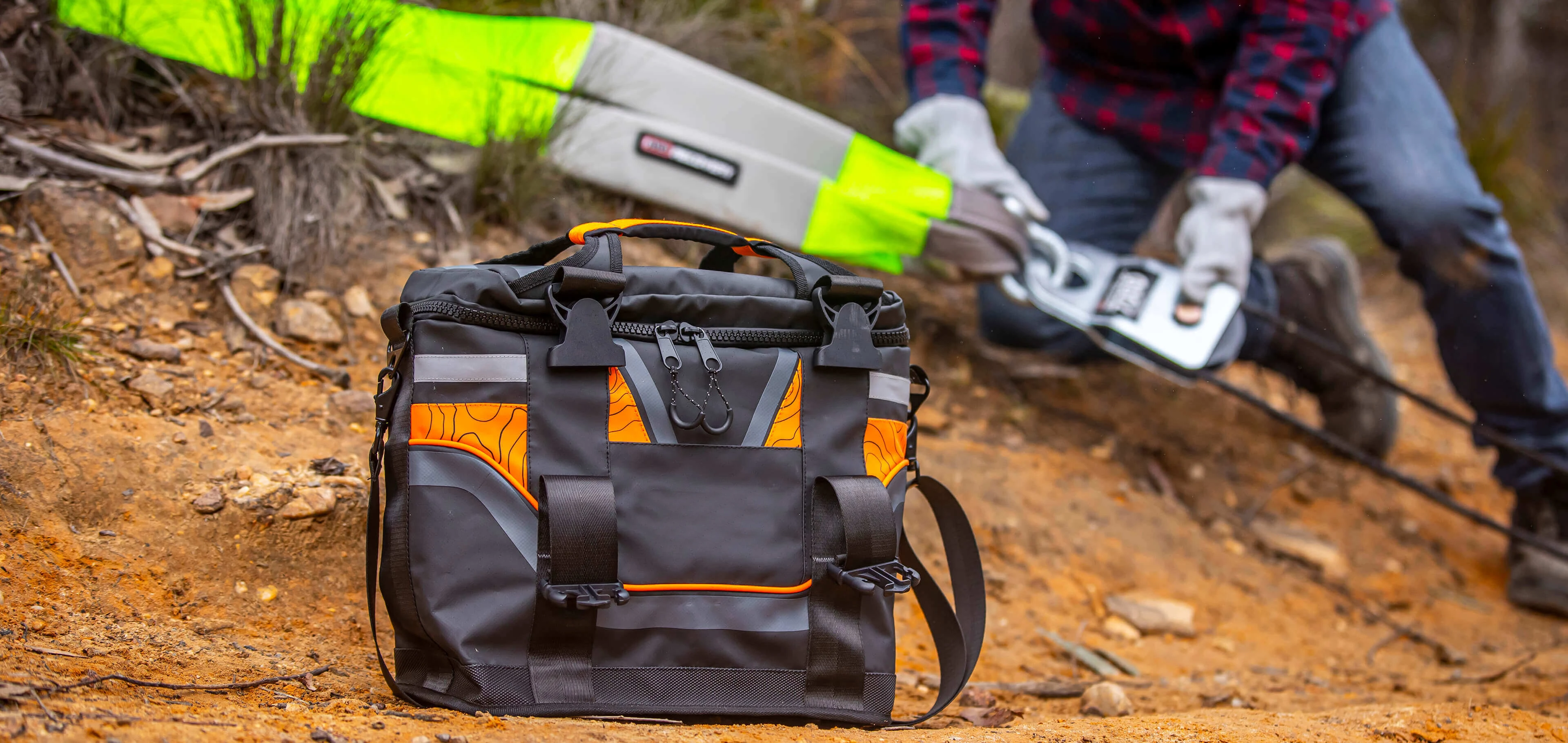 Tough Canvas Mechanic Satchel  Bucket Hardware Storage Tool Bag