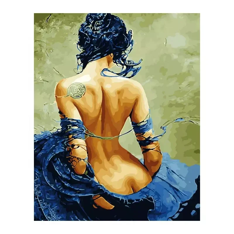 Wholesale Custom Home Decor Nude Painting Girl Sexy Wall Art Nude Body Oil Painting By Numbers