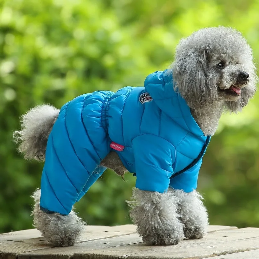 Wholesale high quality windproof down padded jacket dog warm coat pet dog clothes