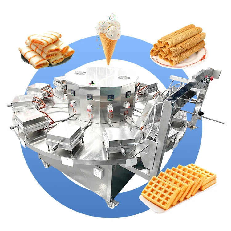 HNOC Commercial Semi Automatic Rolled Sugar Crispy Cone Baking Machine Ice Cream Cone Making Machine