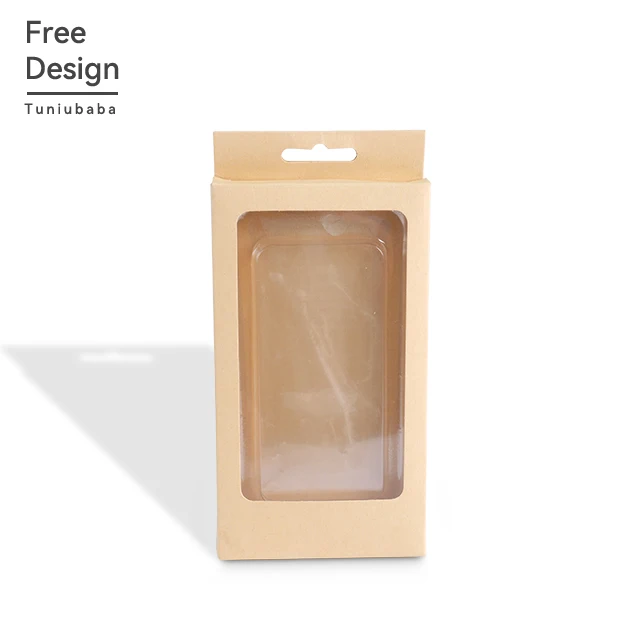 New Trending Biodegradable Display Commedity Shop Kraft Box With PVC Window