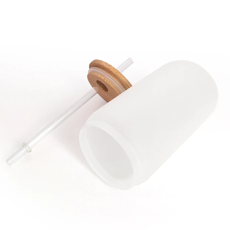 Guaranteed quality Mason Jar With Handle And Straw borosilicate glass water bottle frosted glass water bottle