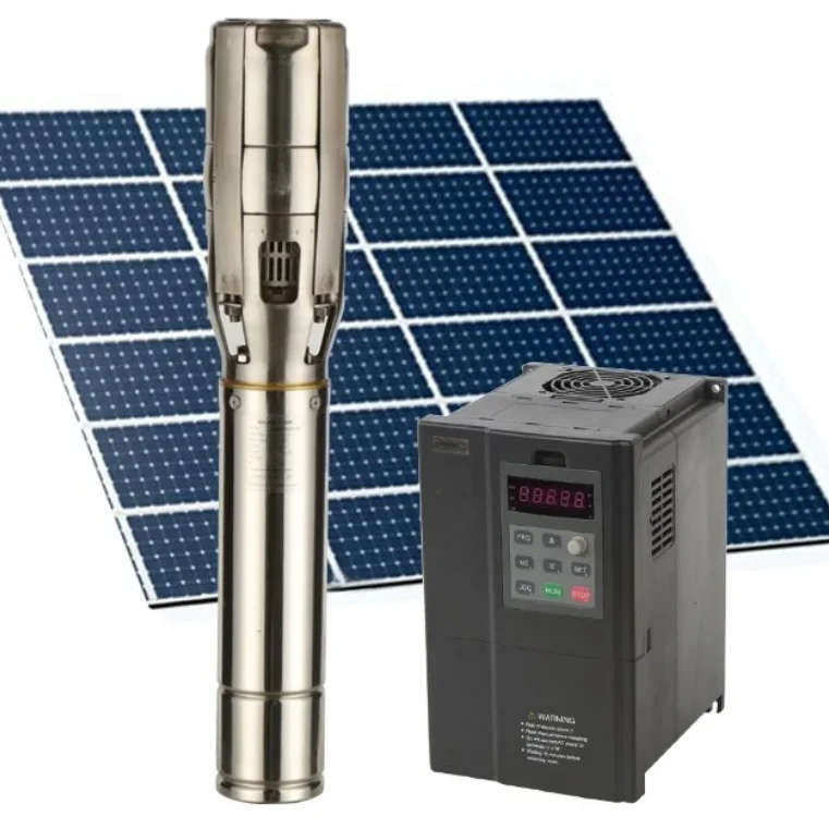 High Pressure Submersible Solar Water Pump System DC Irrigation Well Pump for Home Factory Made of Durable Aluminum