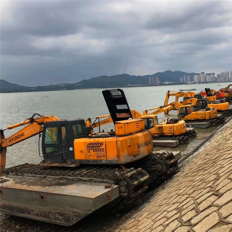 Amphibious Excavators with Pontoon 21ton with Cheap Price Ekskavator Amfibi dengan Pontoon 21ton dengan Harga Murah