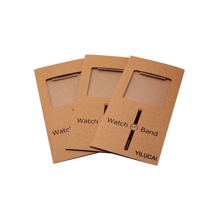 Yilucai Custom Kraft Paper Watch band Packaging Bags with Window