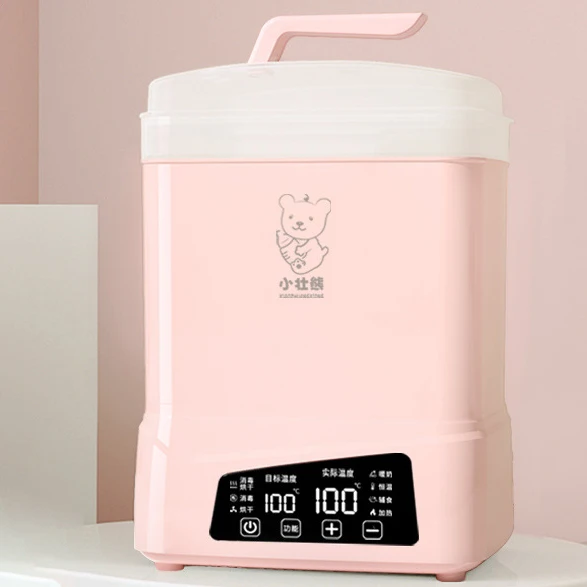 Baby Bottle Sterilizer Warm Milk Baby Steam Sterilizer Pot Cabinet with Drying Warm Milk Function 3 in 1