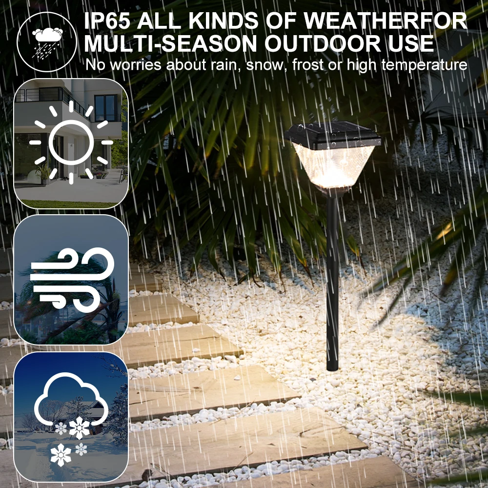 Круглая наружная декоративная лампа для парка и площади, светодиодный источник света, садовые солнечные фонари для газона