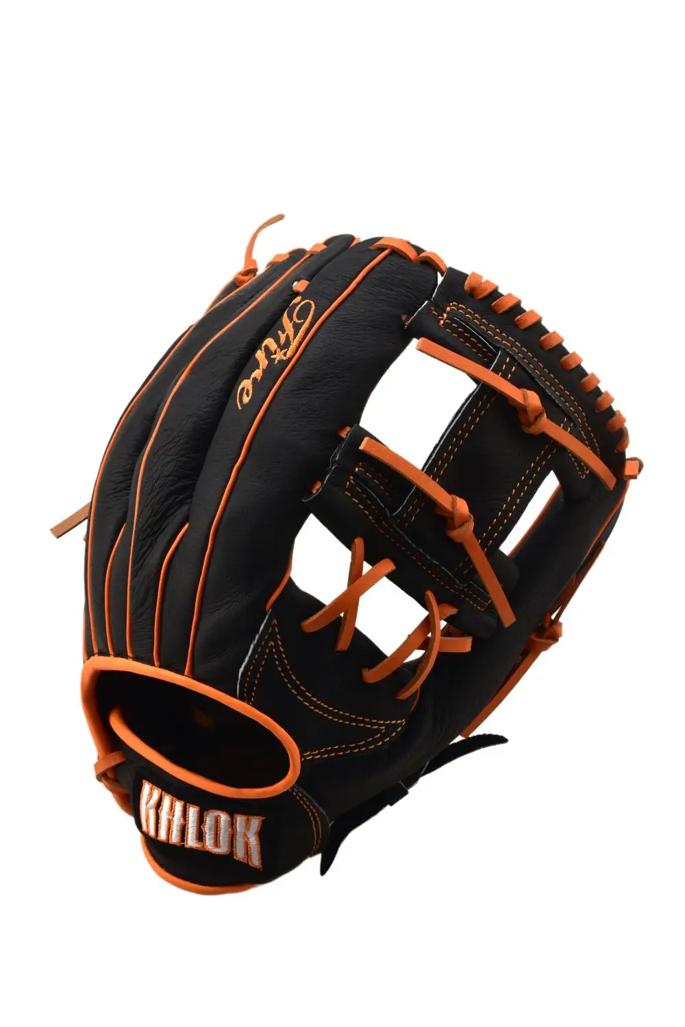 Hot Sales Competitive Price 11.5inch Black/Orange Color Pigskin Baseball Softball Infielding Gloves
