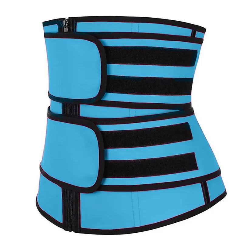 Women Jogging Wear Lose Weight Slimming Belt Neoprene Sauna Sweat Double Belt Neoprene Waist Trainer With Custom Logo