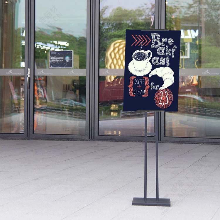 Floor Standing Poster Displays Sign Holder Adjustable Rotating Hanging Metal Frame KT Board Poster Stand For Holding Menu