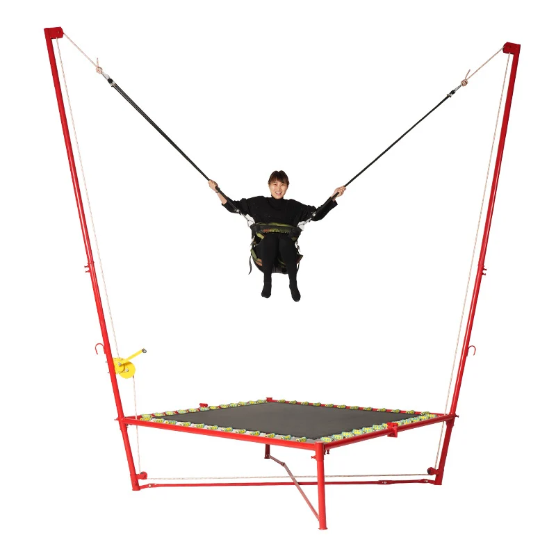 High quality hot selling elastic rope mini bungee trampoline children outdoor bouncer foldable trampoline