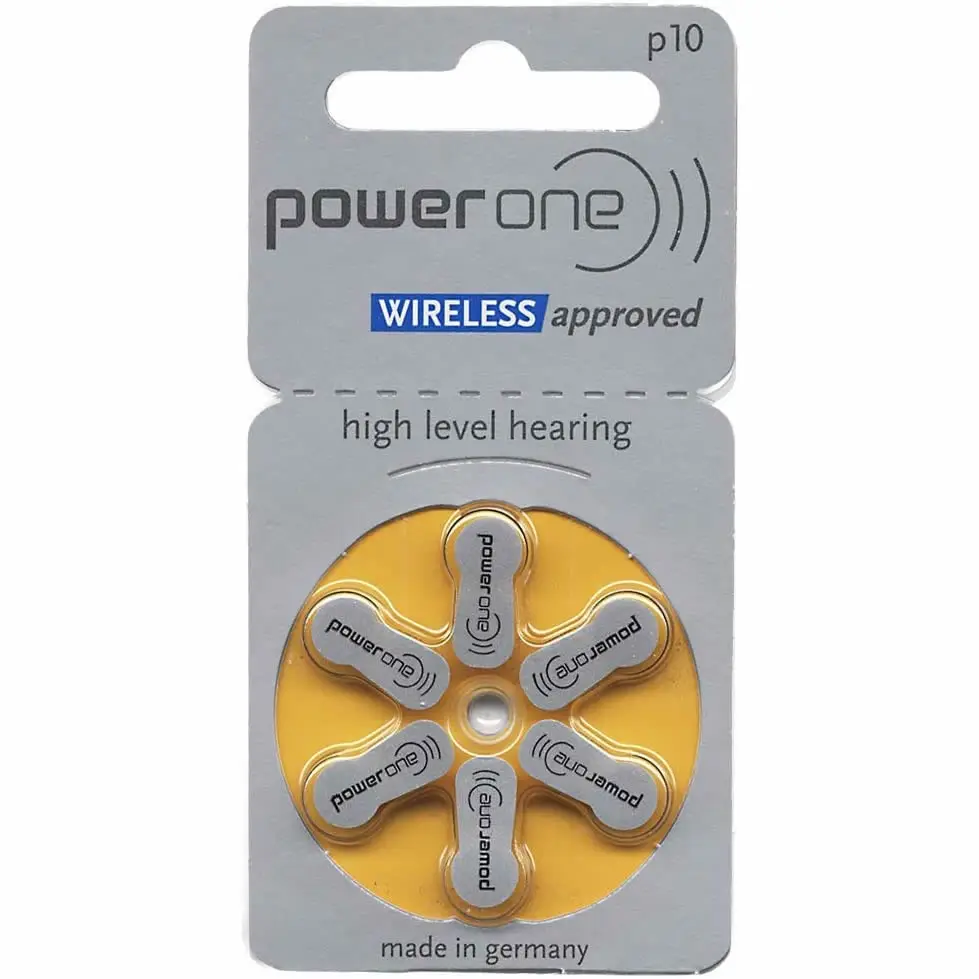 Hearing Aids Batteries Powerone Hearing Aids Batteries Power One Size 10 Zinc Air Hearing Aid Batteries