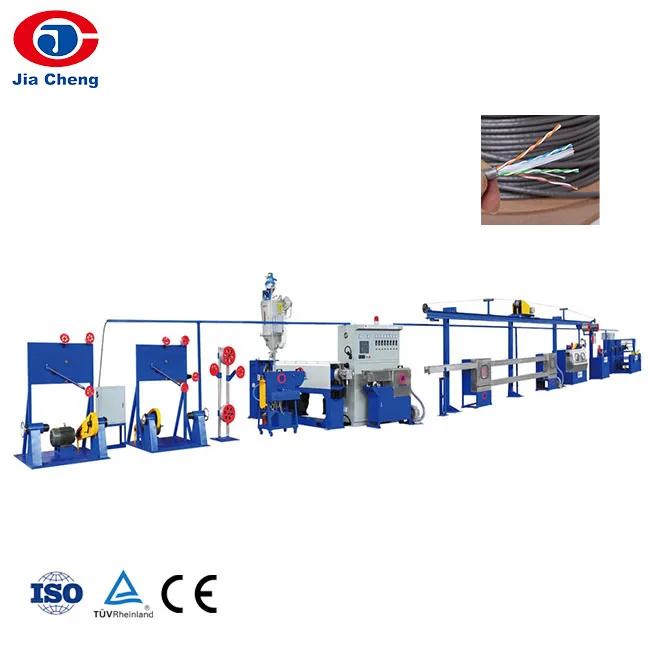 JIACHENG Cat5 and Cat6 Network Lan Cable Extruder Production Line Making Manufacturing Equipment Machine