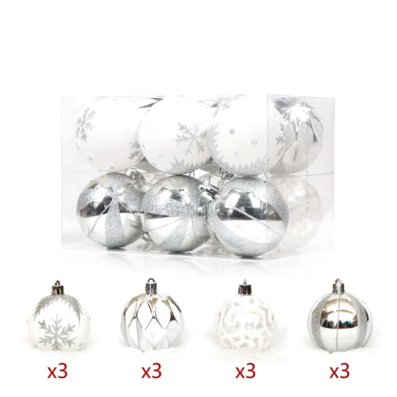 Пластиковый прозрачный логотип Рождественские шары украшения