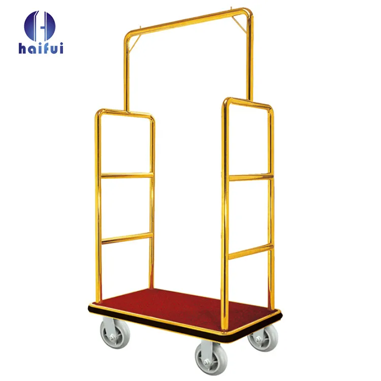 Тележка Bellman из нержавеющей стали для использования в отеле, курорте, квартире, багажная тележка, тележка для багажа