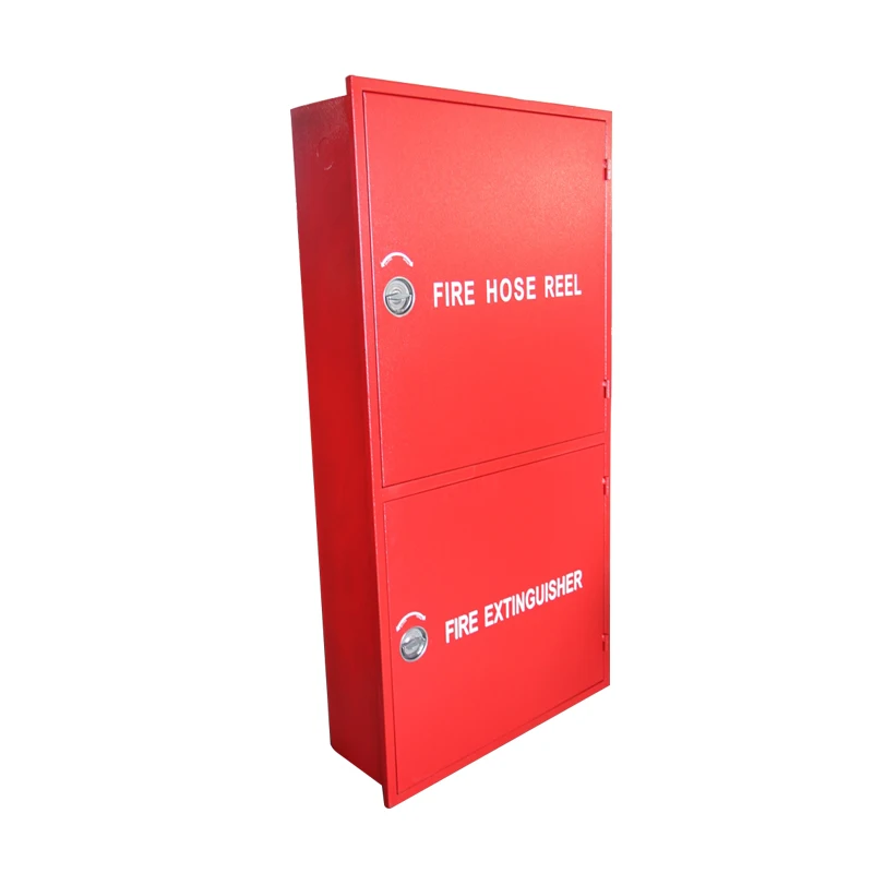 Recessed Type Double Door Safety Fire Resistant Fire Fighting Hose Reel Cabinet Price
