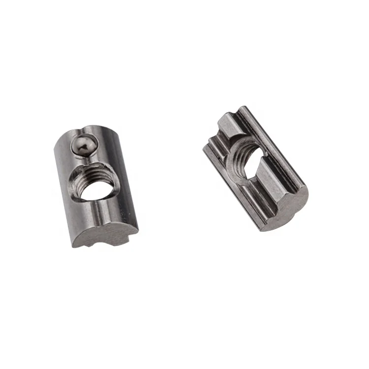  Nut 2H01.AB.01 High quality Steel slot 8 Half round t nut with ball ss 304 for aluminum profile