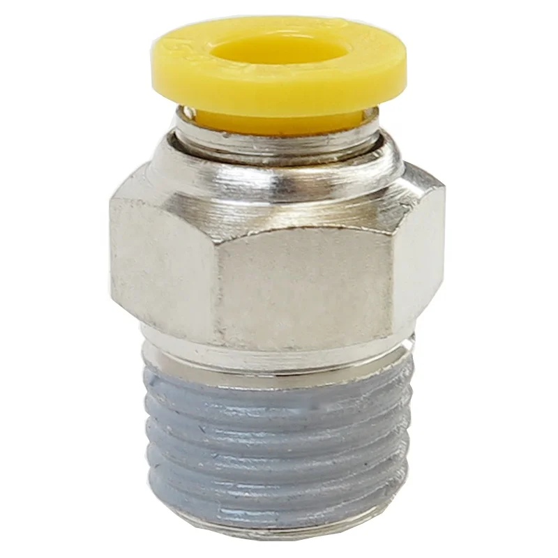 China Pneumatic Fittings Pneumatic, Push to Quick Connect Pneumatic Fittings, External Thread Brass Straight Male Tube Fittings