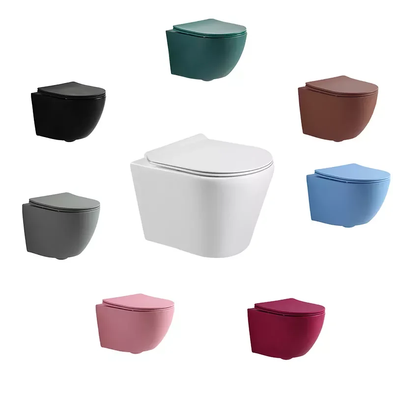 Europe style round design  water saving and UF seat cover Wall mounted toilet WC Wall hung toilets