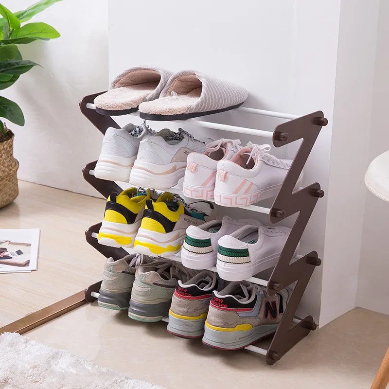 Luxury Holder Shelf Stand Plastic Foldable Storage Organizer Shoe Rack Cabinet For Store Home