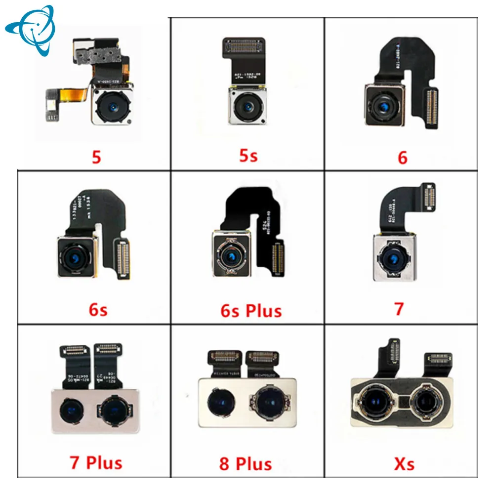 shenyan Original Main Back Camera Flex For iphone 5 5s 5c 6 6 plus 6s 7 7 plus 8 se rear camera replacement phone