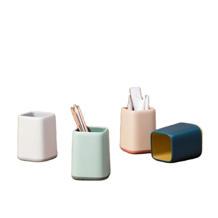 Аксессуары для дома и офиса, настольный органайзер, держатель для ручек с логотипом на заказ, пластиковый контейнер для ручек